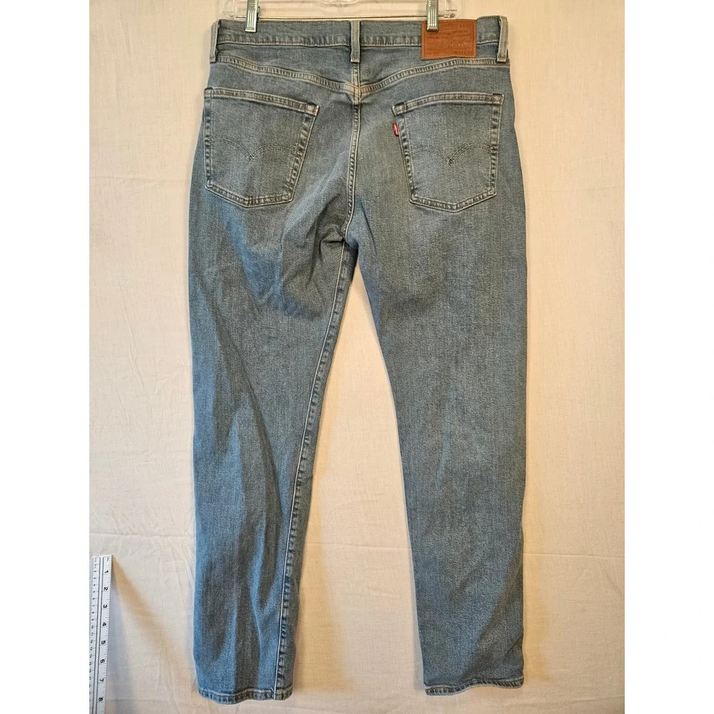 Levis 502 Regular Taper Mens Light Wash Blue Stretch Denim Jeans 34x32 295070933